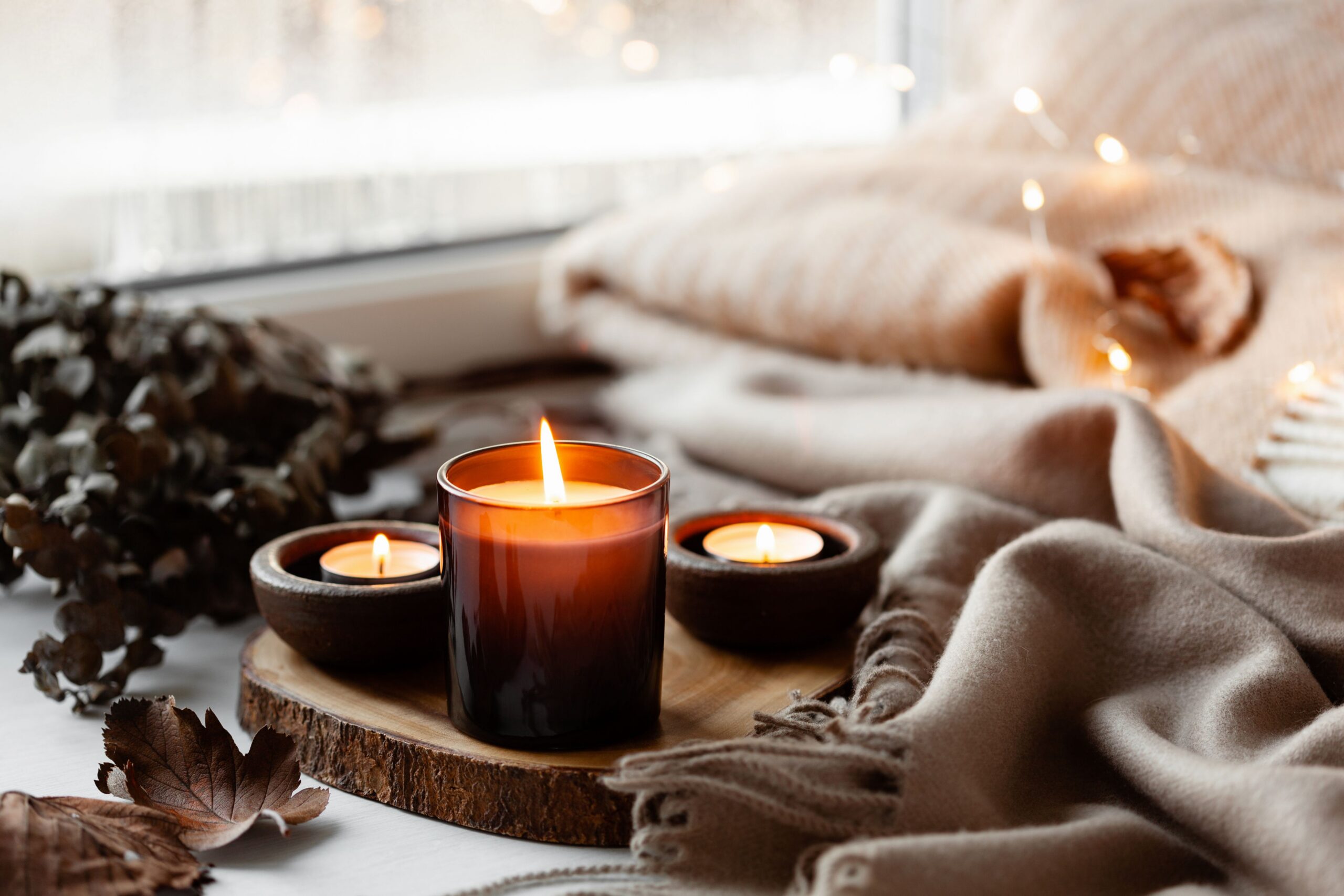 cozy indoor candle decor arrangement scaled