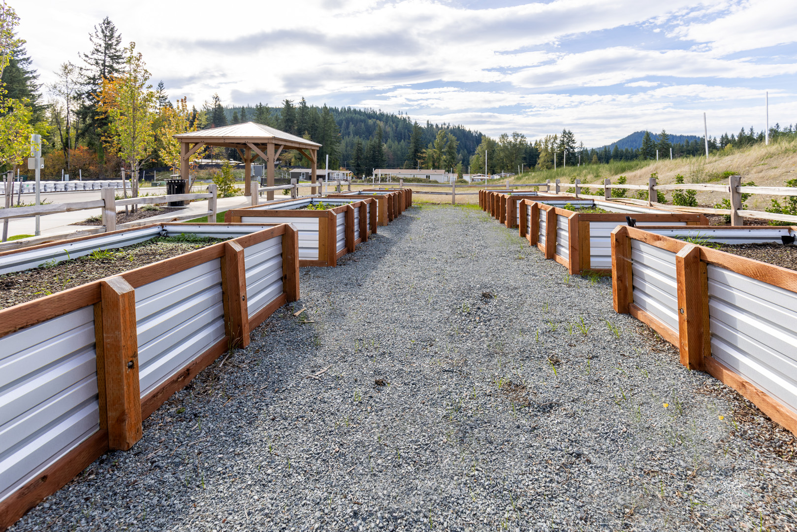 community garden raised planting beds