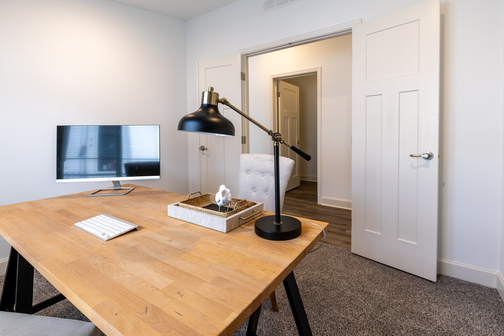 dedicated home office computer workspace