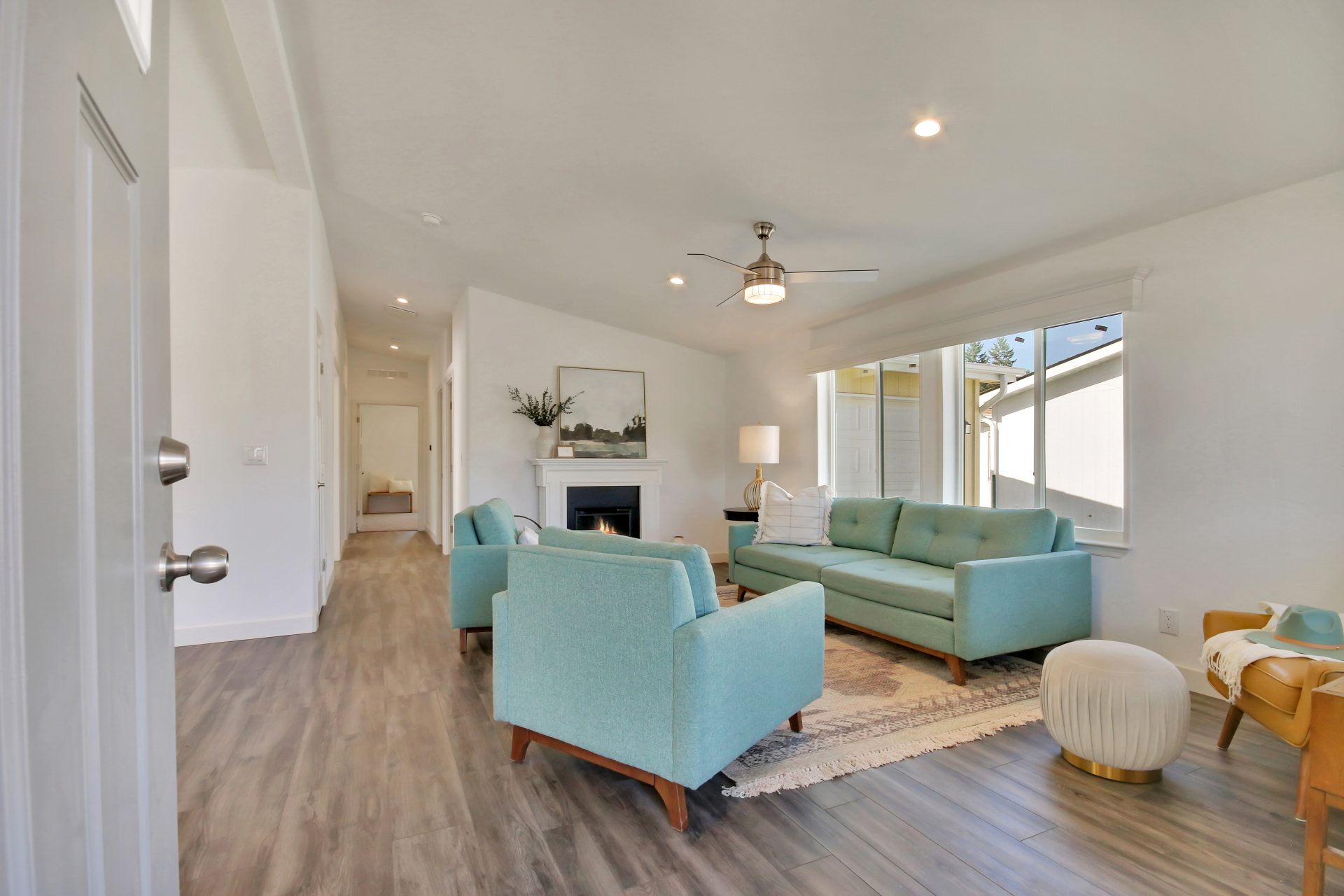 open concept residential lounge area