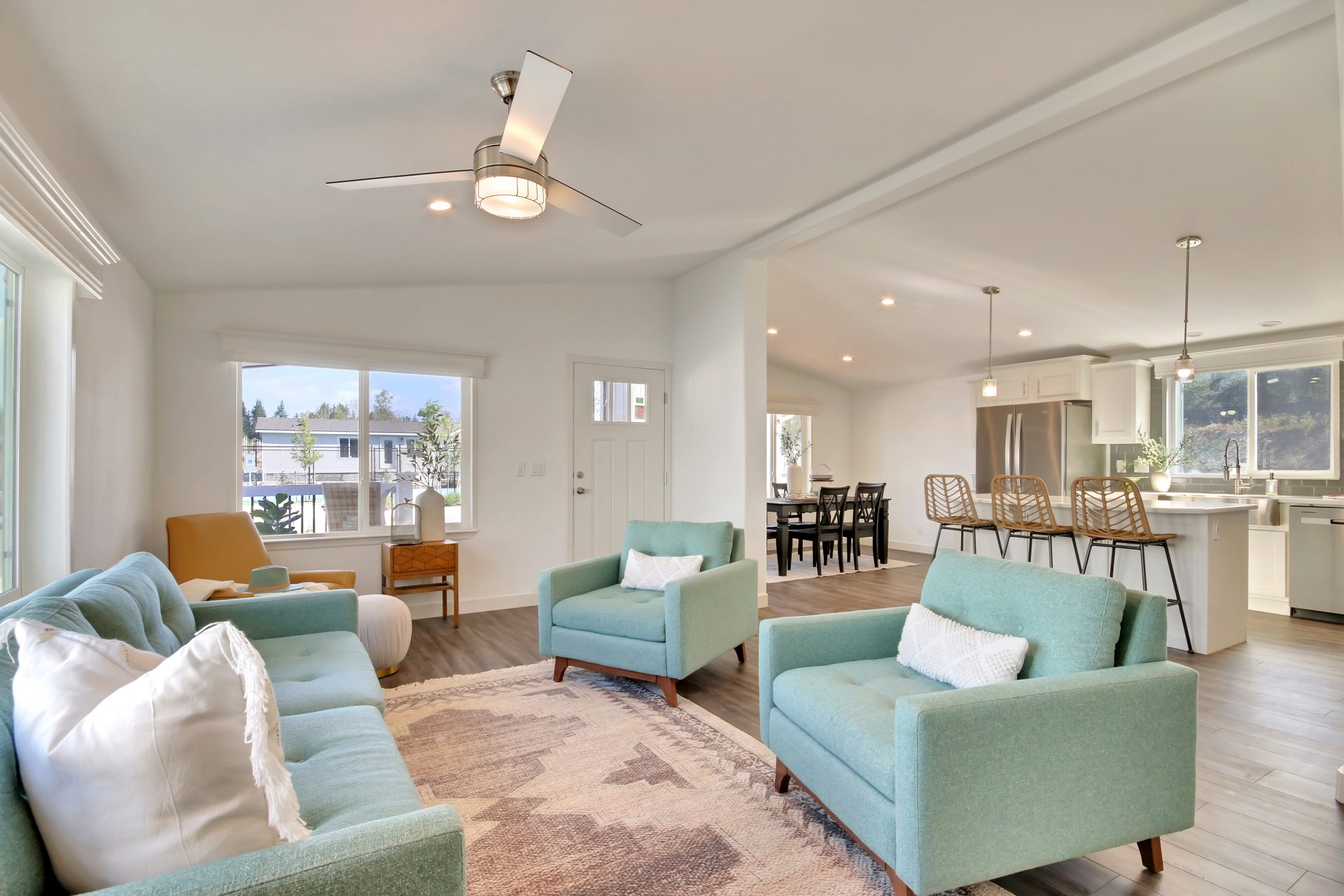 open plan residential main floor layout