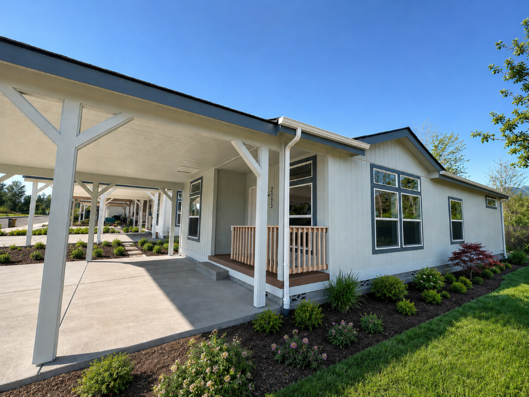 prefabricated home exterior covered parking