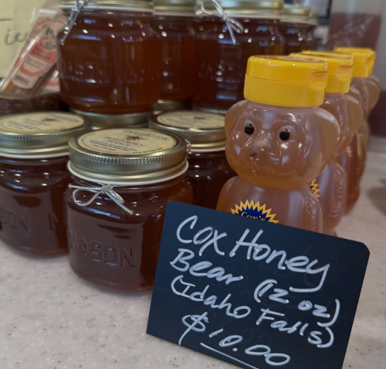 Honey bear bottles and jars display