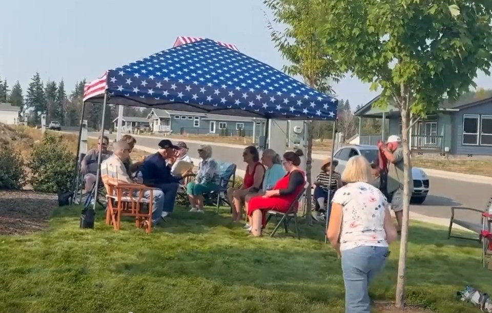 Outdoor summer event for residents at Crystal Mountain MHC